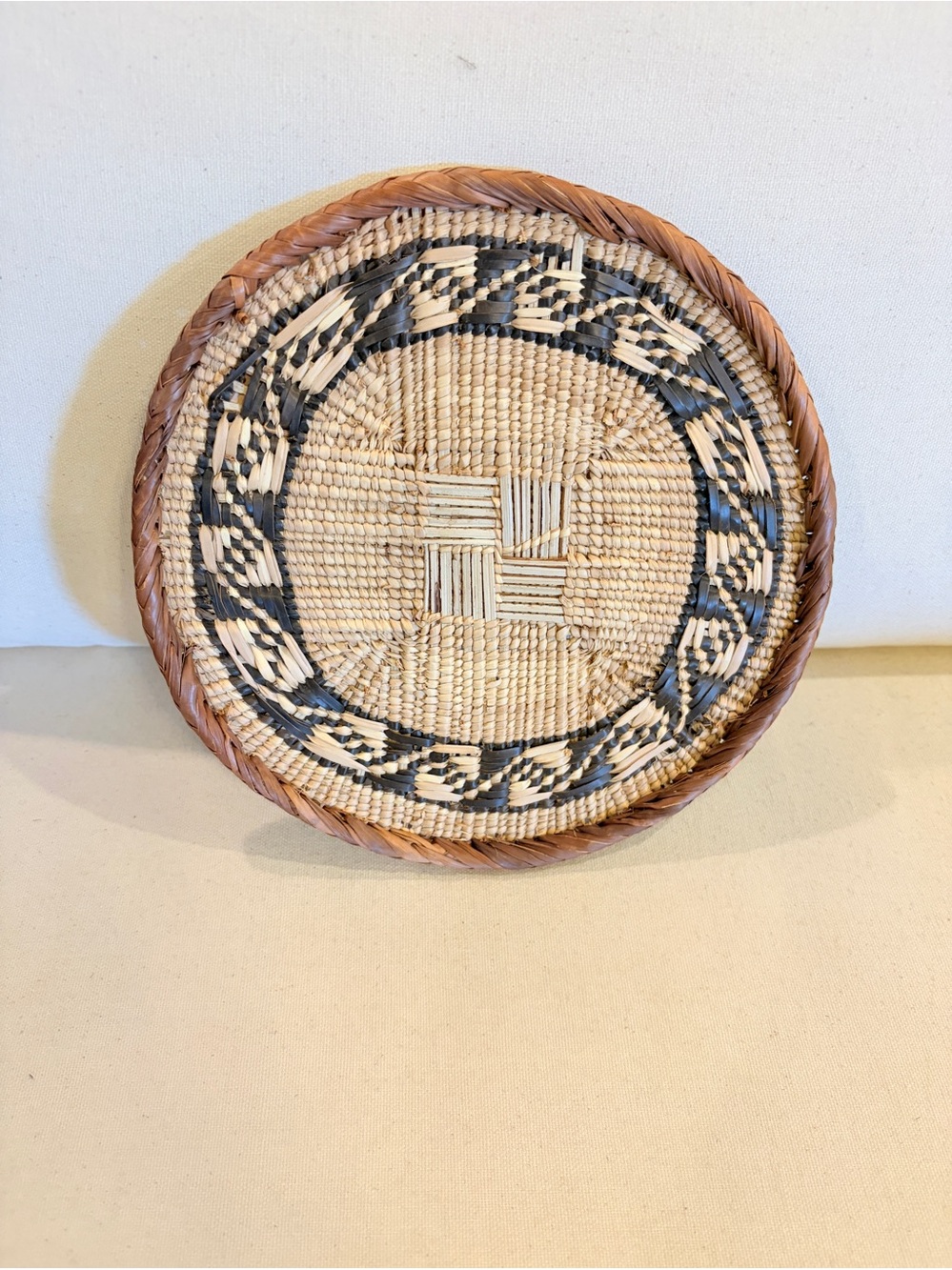 NEW Africa Woven Basket. Made by the Binga people of Zambia/Zimbabwe 8” across